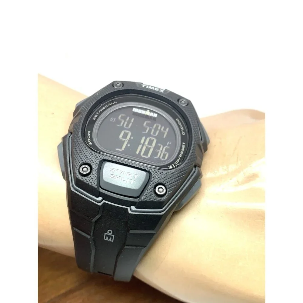 Timex Men's Watch TW5M48600 Ironman Quartz Digital Indiglo Black Rubber Band
